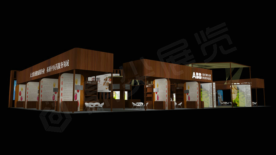 中醫(yī)藥展臺(tái)設(shè)計(jì)布展裝修案例